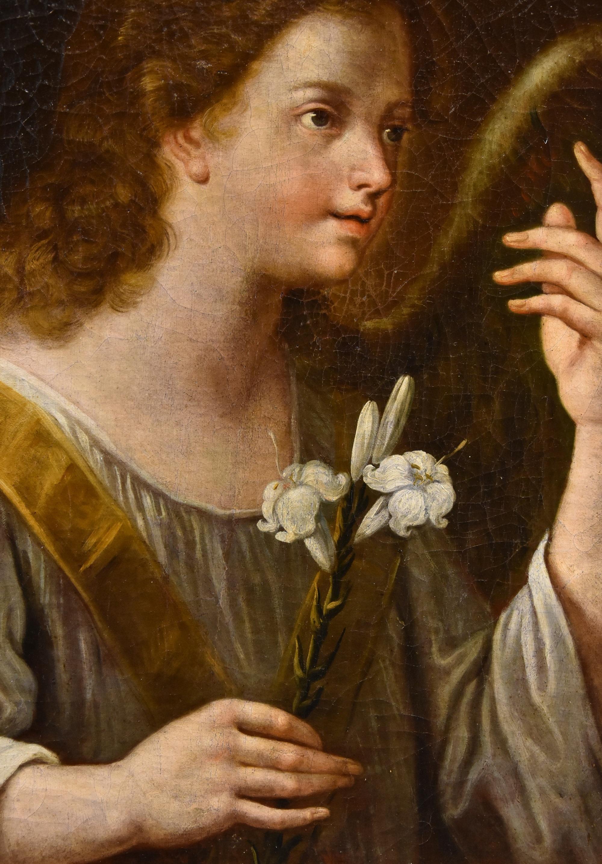 Announcing Angel Gabriel Maratta, Gemälde Öl auf Leinwand, Alter Meister, 17. Jahrhundert im Angebot 4