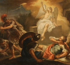 Angel Resurrection Maratta Paint 17/8th Century Oil on canvas Old master Italy