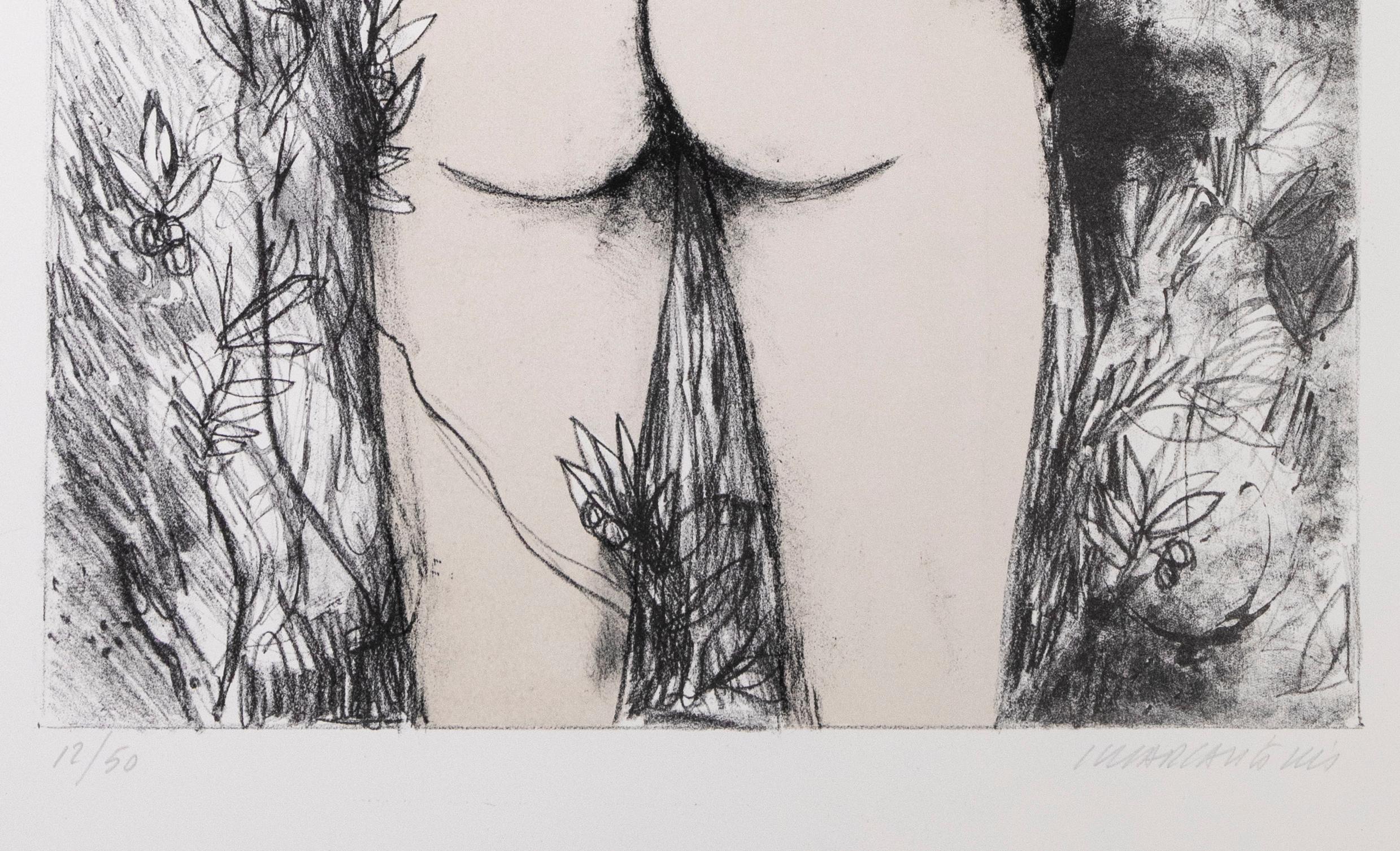 Nude - 1 - Original Lithograph by Carlo Marcantonio - 1970 1