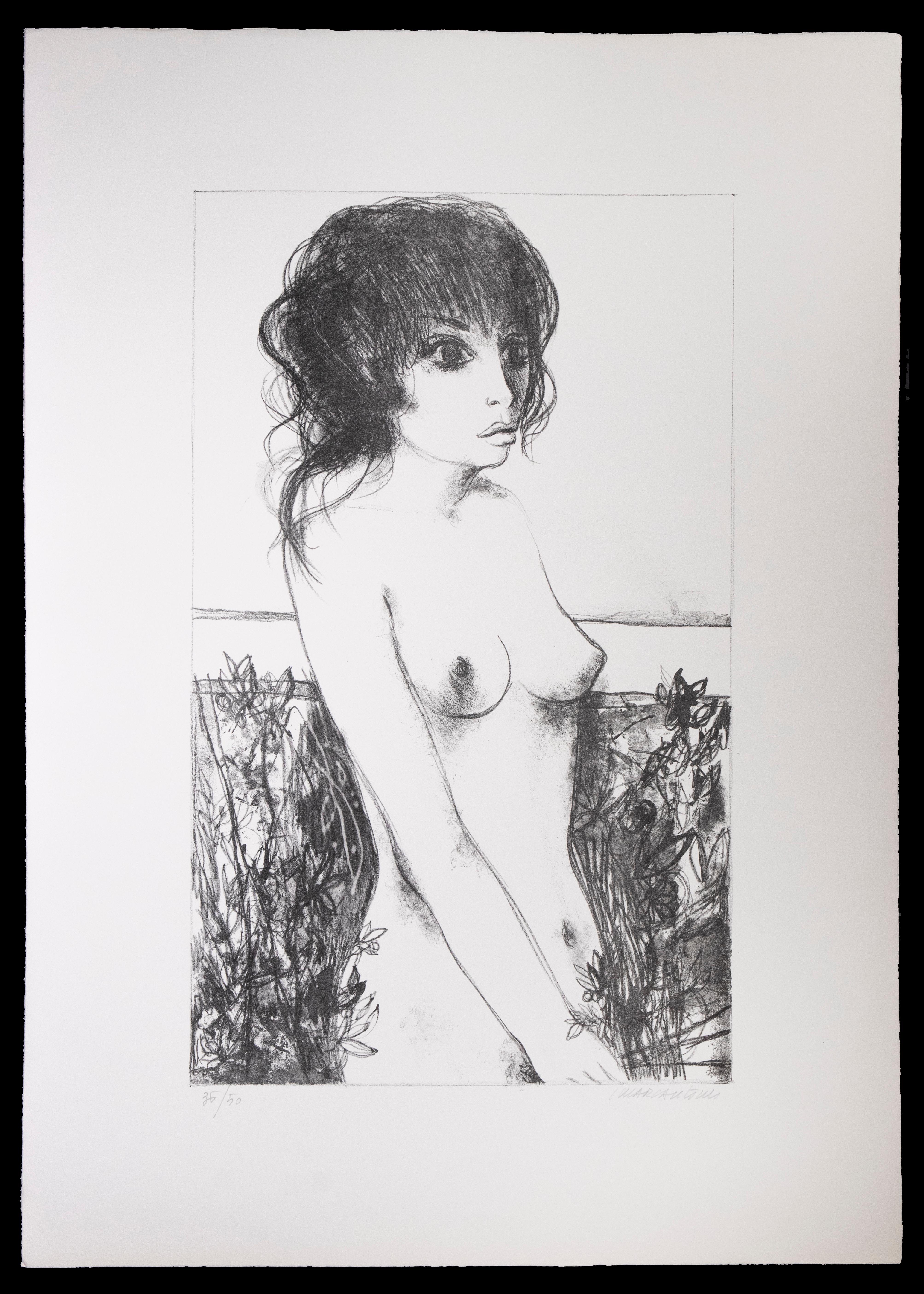 Nude - 12 - Original Lithograph by Carlo Marcantonio - 1970