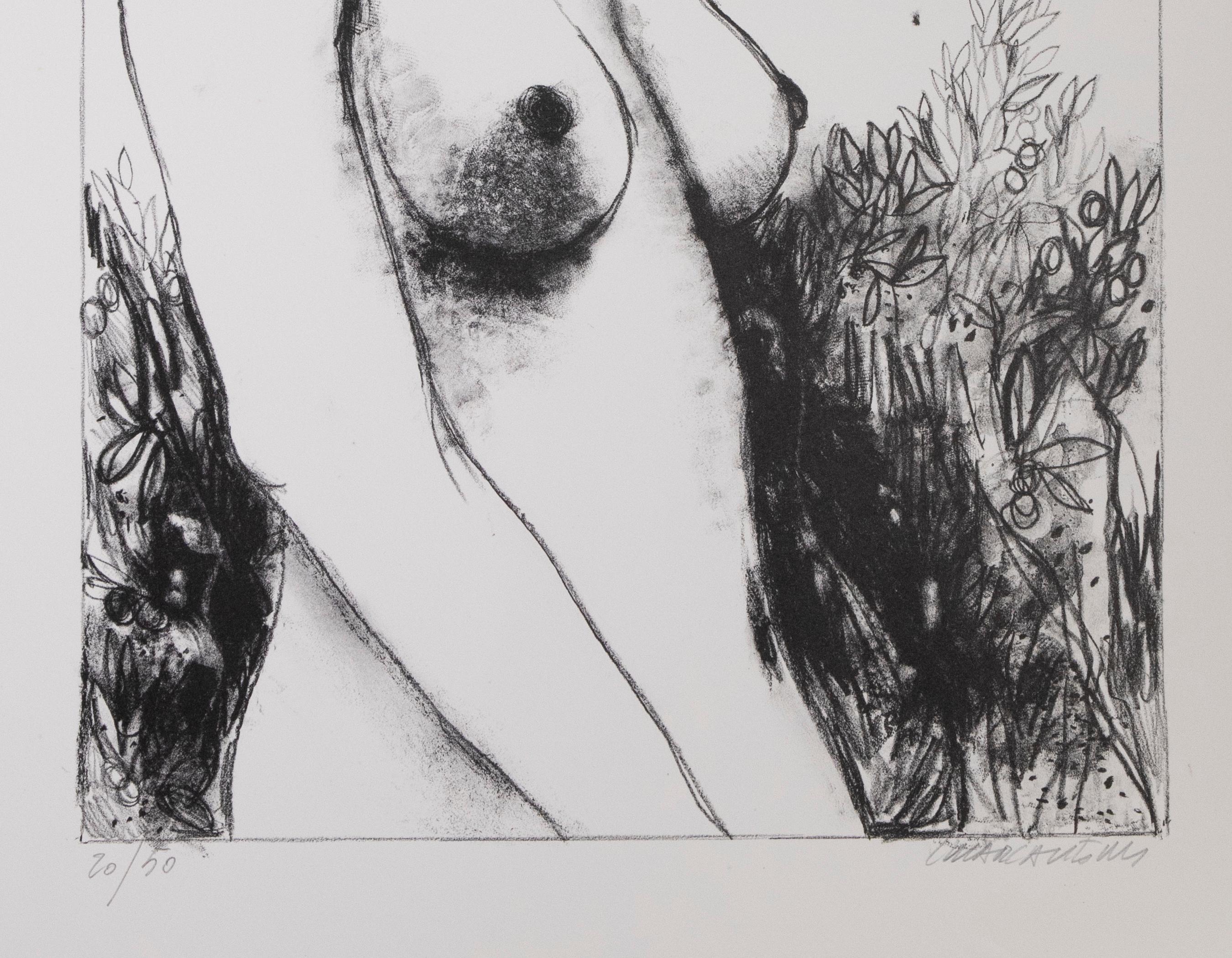 Nude - 2 - Originallithographie von Carlo Marcantonio - 1970 im Angebot 1