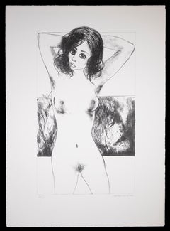 Nude - 3 - Original Lithograph by Carlo Marcantonio - 1970