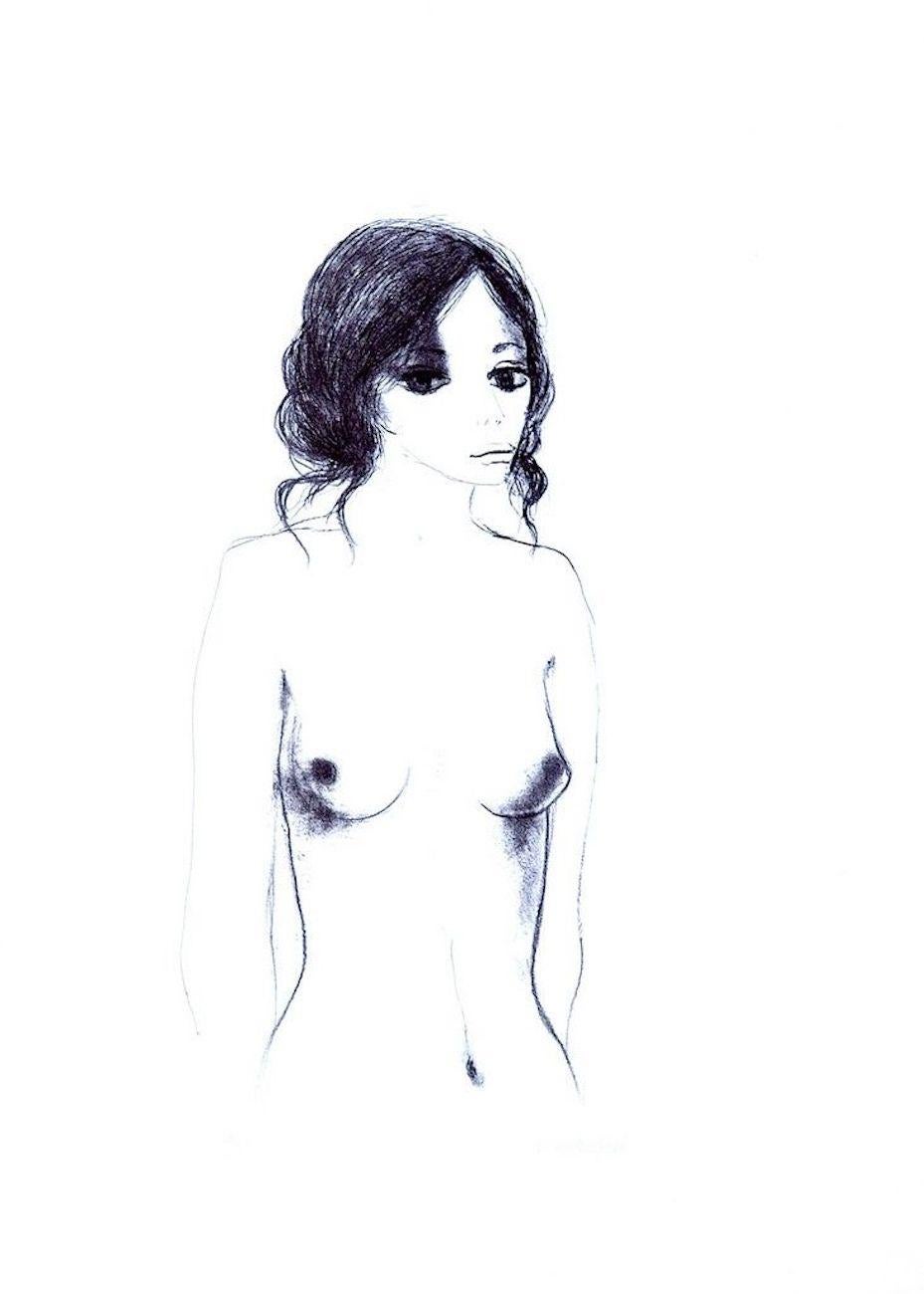 Nude - 6 - Lithograph by Carlo Marcantonio - 1970
