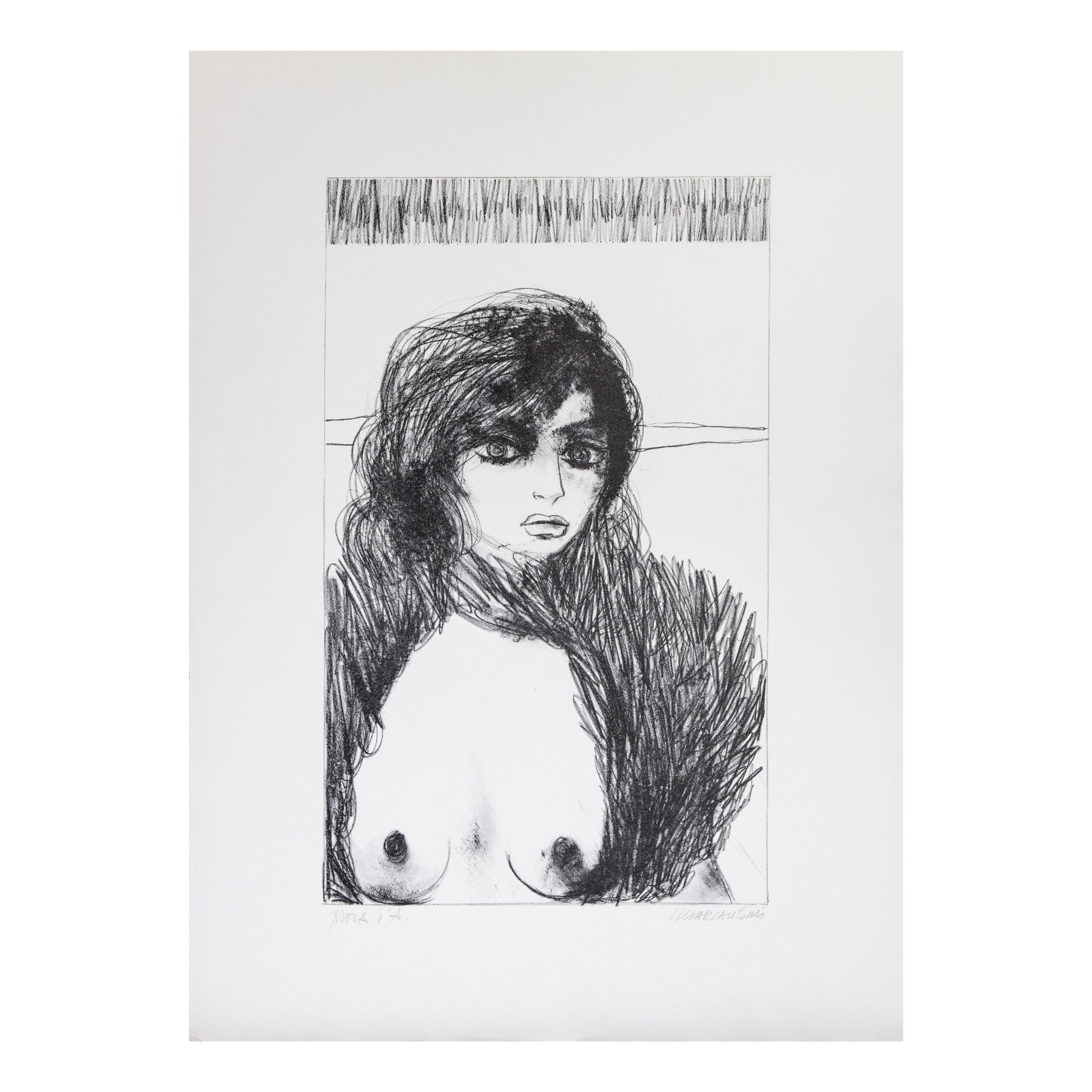 Nude 8 - Lithograph by Carlo Marcantonio - 1970 ca.