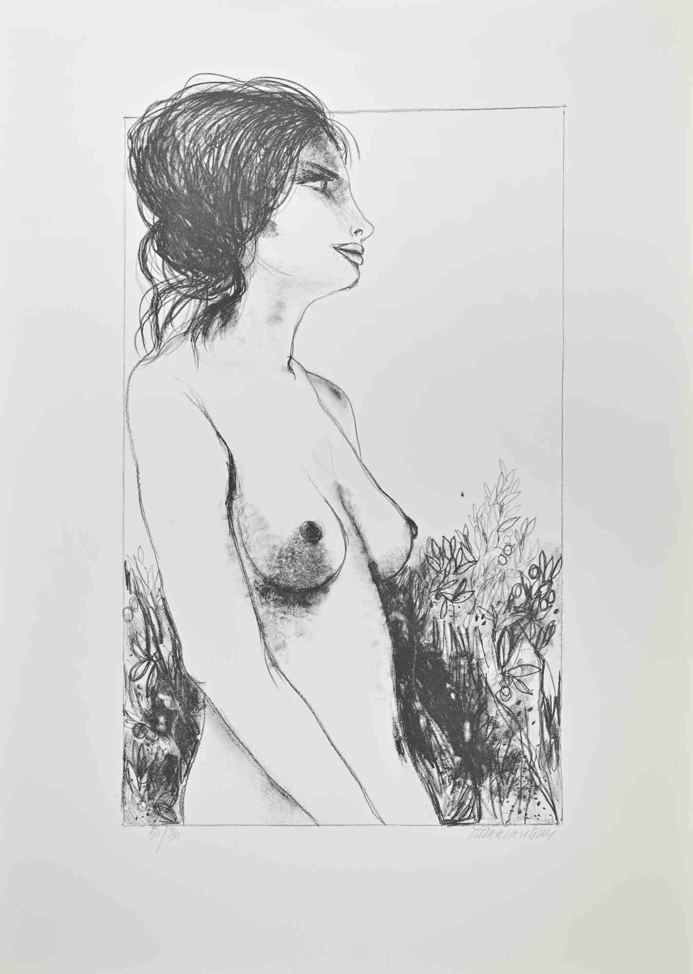 Nude - Etching by Carlo Marcantonio - 1970s