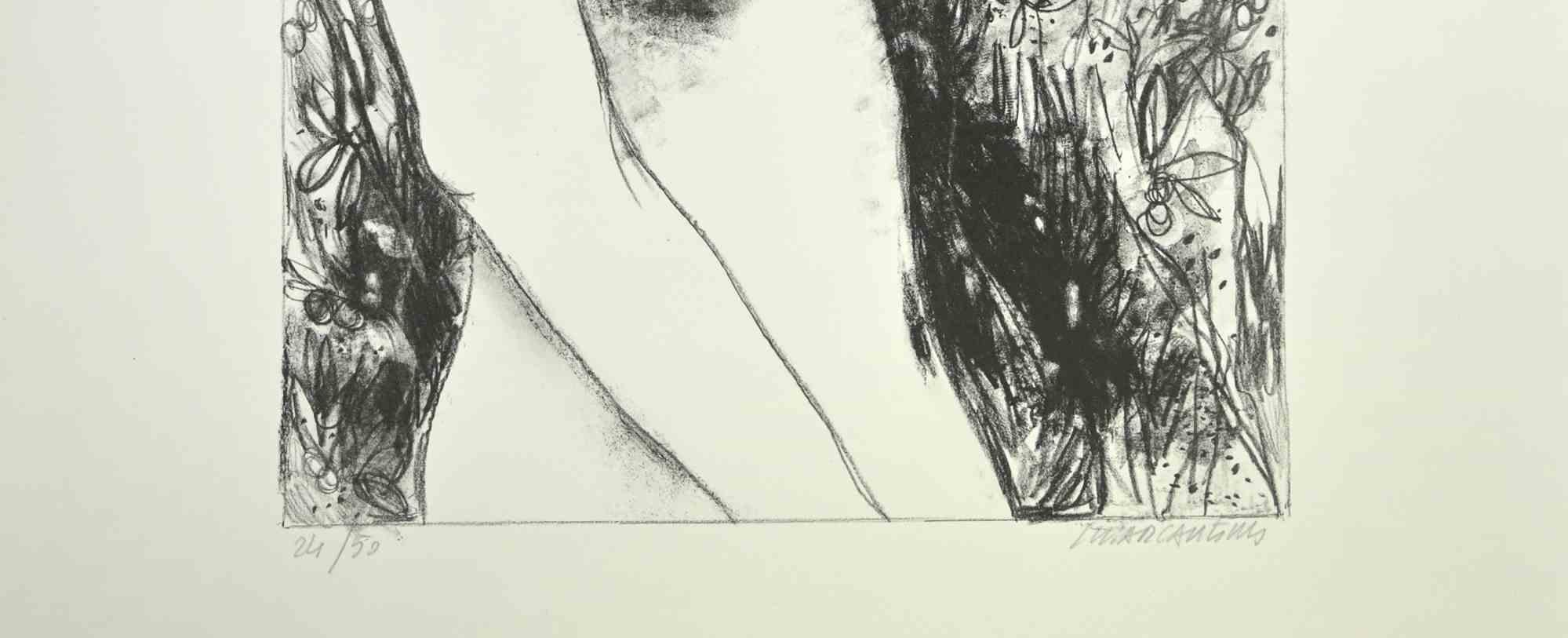 Desnudo de mujer - Litografía de Carlo Marcantonio - Años 70 en venta 1