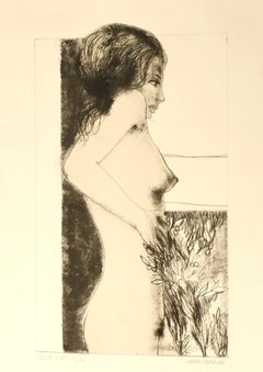 Gravure d'origine d'un nu par Carlo Marcantonio - 1970