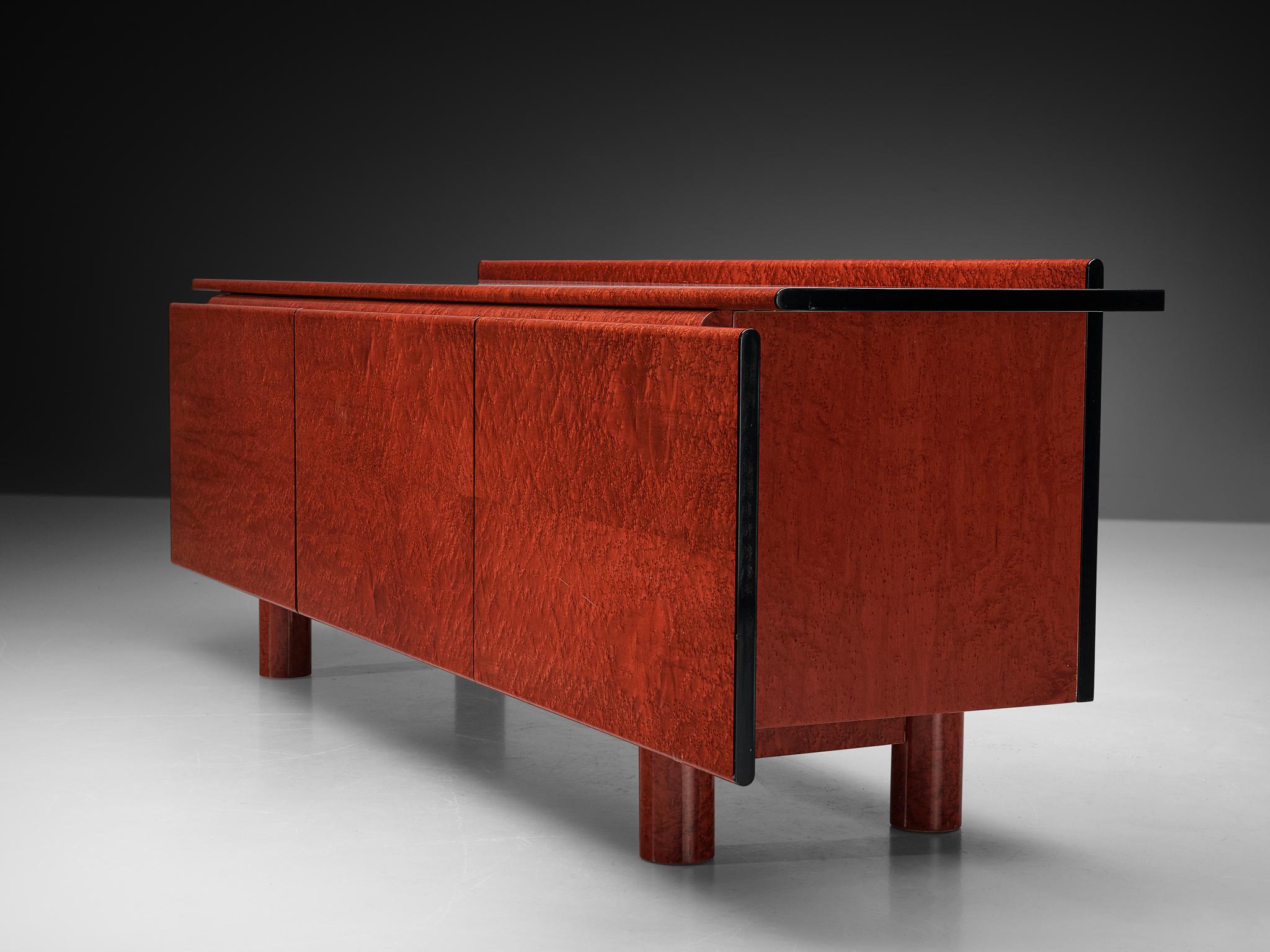 Carlo Marelli & Massimo Molteni 'Tula' Sideboard in Red Birdseye Maple For Sale 3