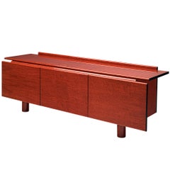 Vintage Carlo Marelli & Massimo Molteni 'Tula' Sideboard in Red Birdseye Maple