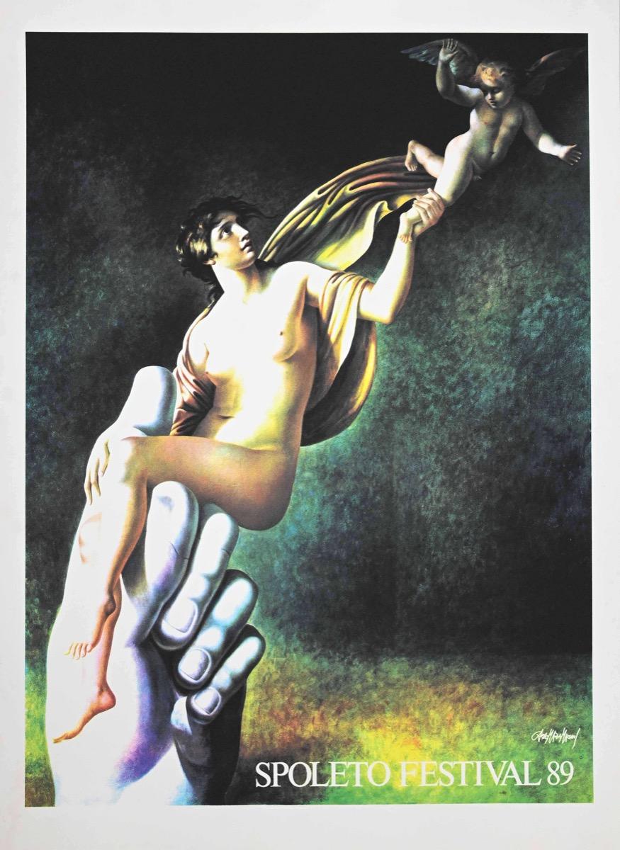 Festival Spoleto - Offset et lithographie d'origine de Carlo Maria Mariani - 1989