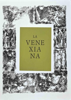 La Venexiana -  Radierung von Carlo Mattioli – 1970er-Jahre