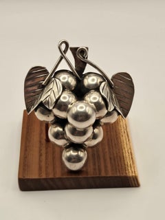 Carlo Mexican 925 Silver Grape Brooch