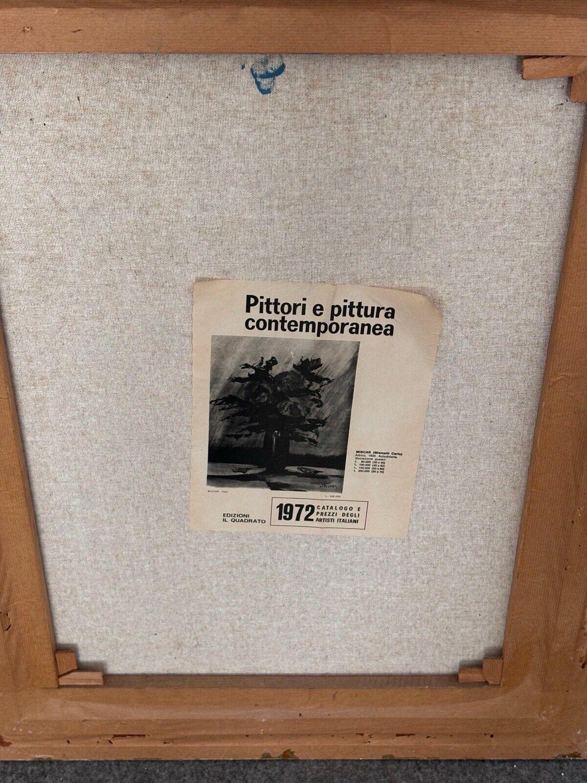 Carlo Mismetti “Miscar” Dipinto Olio su Tela 1972 in vendita 2