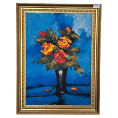 Carlo Mismetti "Miscar" Oil Painting on Canvas 1972