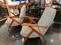 Carlo Mollino for Antonio Gorgone Pair Armchairs