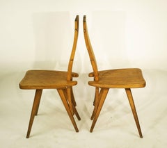 Paire de chaises d'appoint Carlo Mollino Casa del Sole