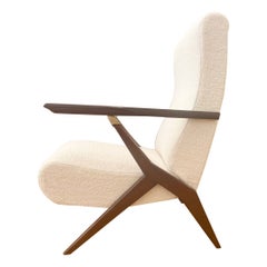 Carlo Mollino Antonio Gorgone 1955 Armchair 'Piuma', Newly Upholstered