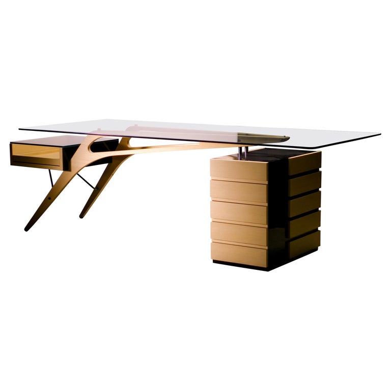 Carlo Mollino Cavour Desk by Zanotta at 1stDibs | carlo mollino desk, scrivania  cavour, zanotta cavour desk
