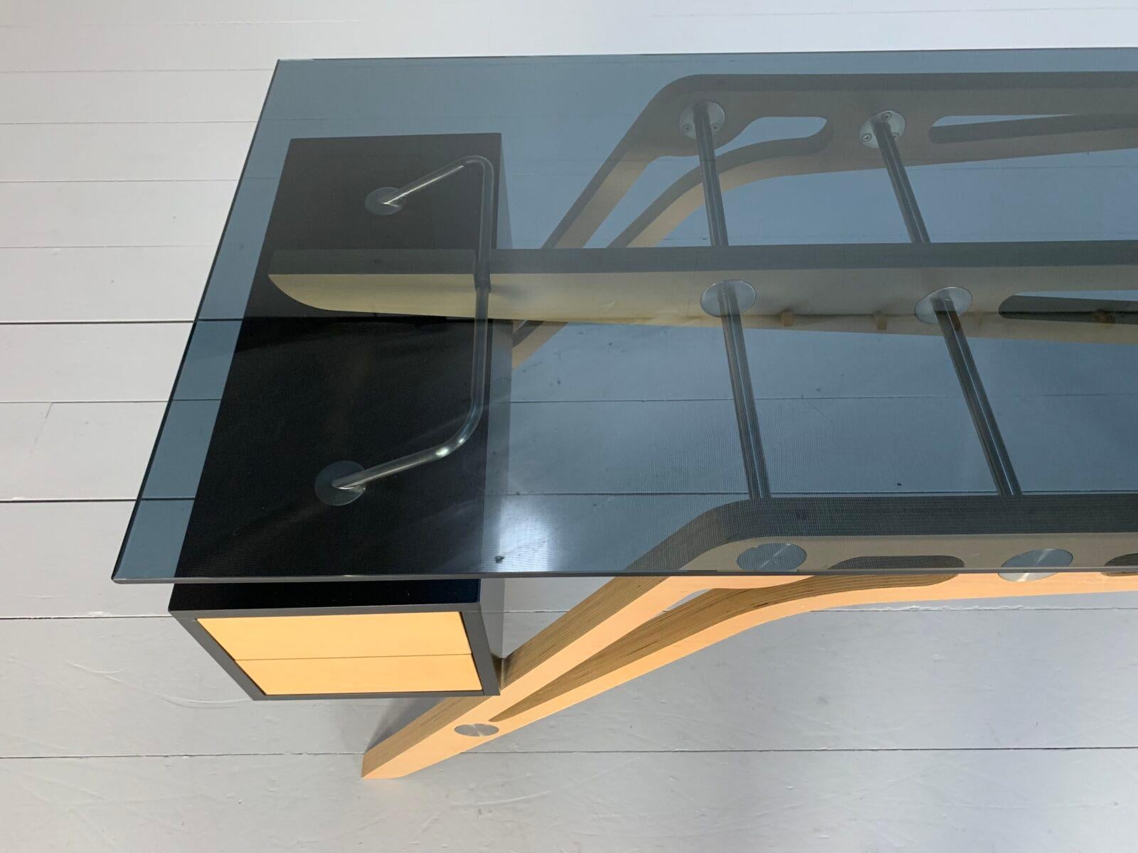 Carlo Mollino “Cavour” Office Desk – With Tempered Glass Top 2