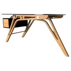 Carlo Mollino “Cavour” Office Desk – With Tempered Glass Top