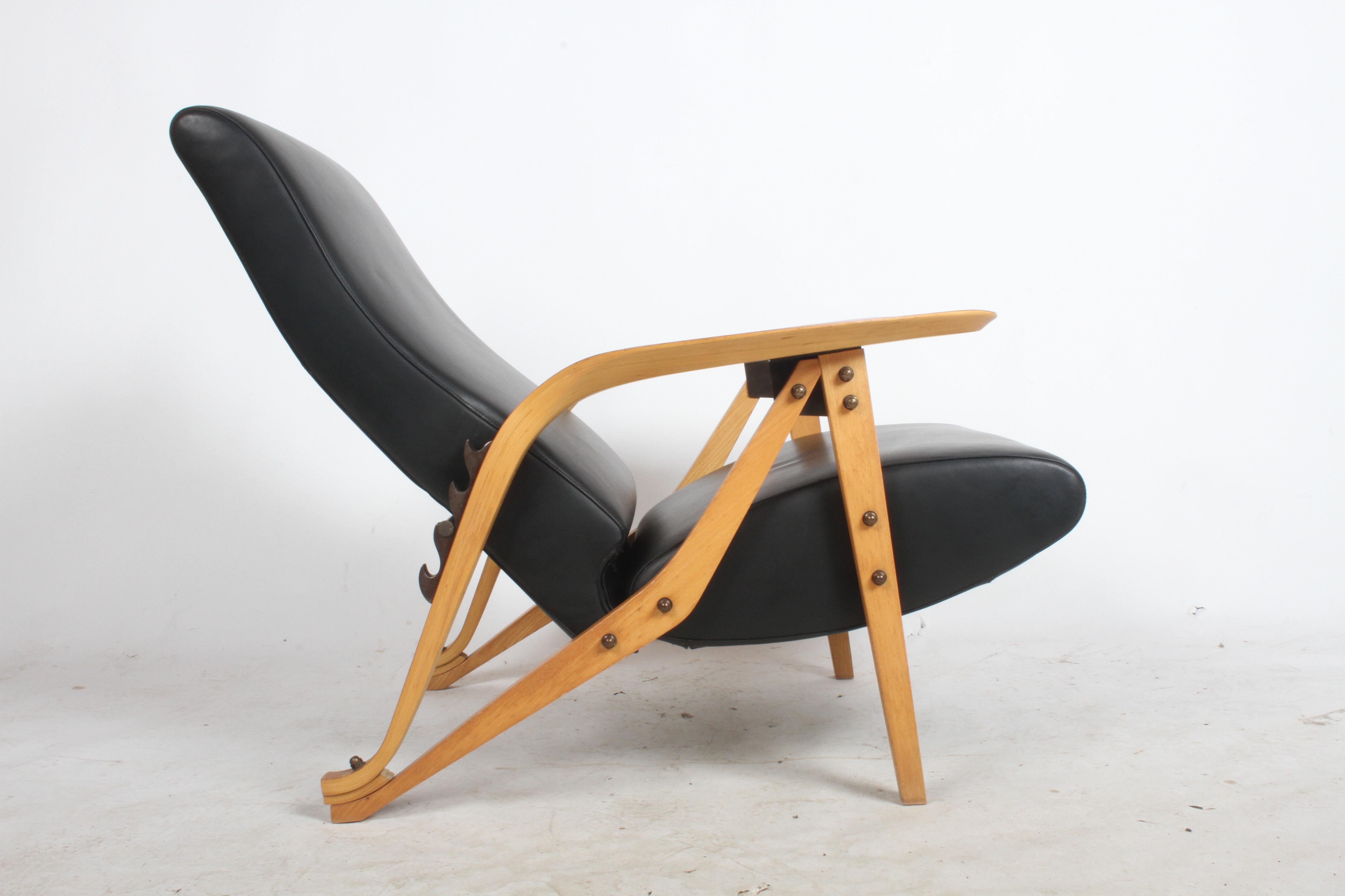 Bronze Carlo Mollino Gilda Lounge Chair by Zanotto Italy