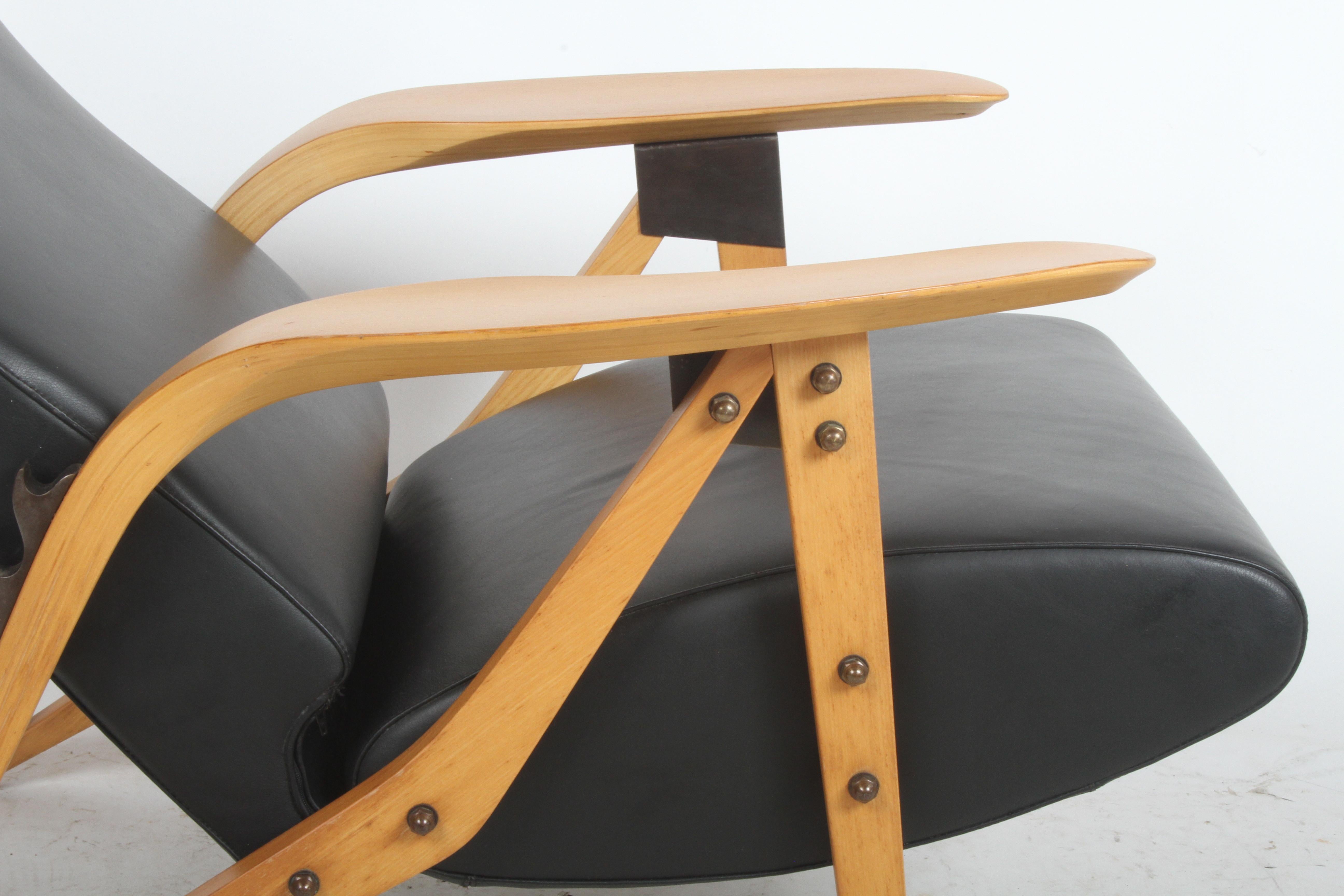 Late 20th Century Carlo Mollino Gilda Lounge Chair by Zanotto Italy