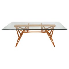 Used Ready To Ship Carlo Mollino Mid-Century Modern Reale Square Italian Table 