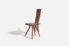 Carlo Mollino, Beistellstuhl aus Casa Del Sol, Kastanie, Messing, Italien, 1953