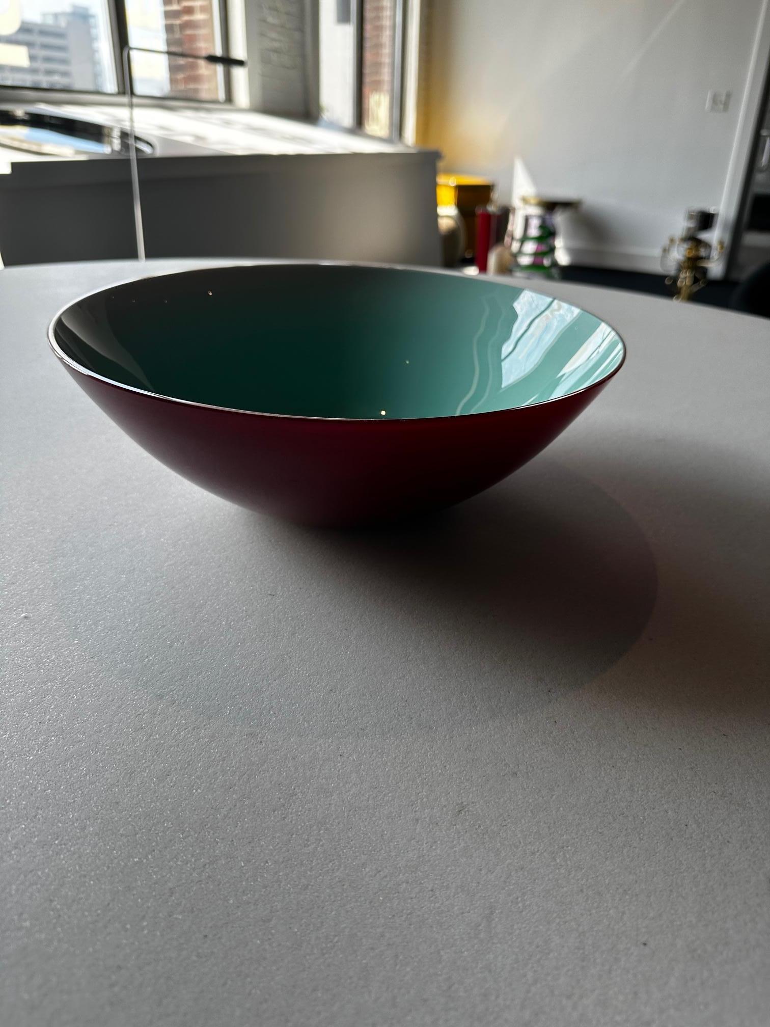 Glass Carlo Moretti bowl in STOCK For Sale