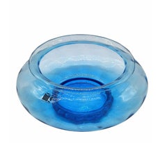 Carlo Moretti Blue Murano Glass Centerpiece, Italy, 1970s