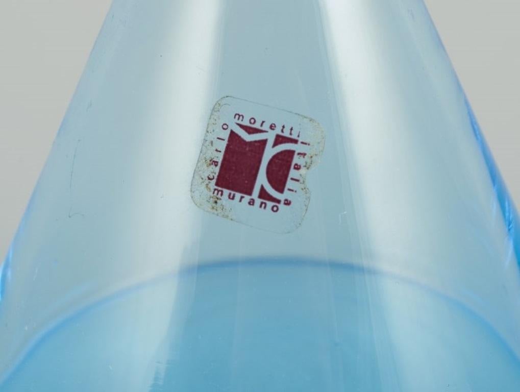Art Glass Carlo Moretti for Murano, Italy. Decanter/bottle in art glass. Ca 1980 For Sale