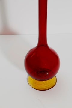 Vaso a forma di matita in vetro di Murano soffiato a mano da Carlo Moretti, Italia, anni '70
