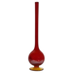 Vaso a forma di matita in vetro di Murano soffiato a mano da Carlo Moretti, Italia, anni '70