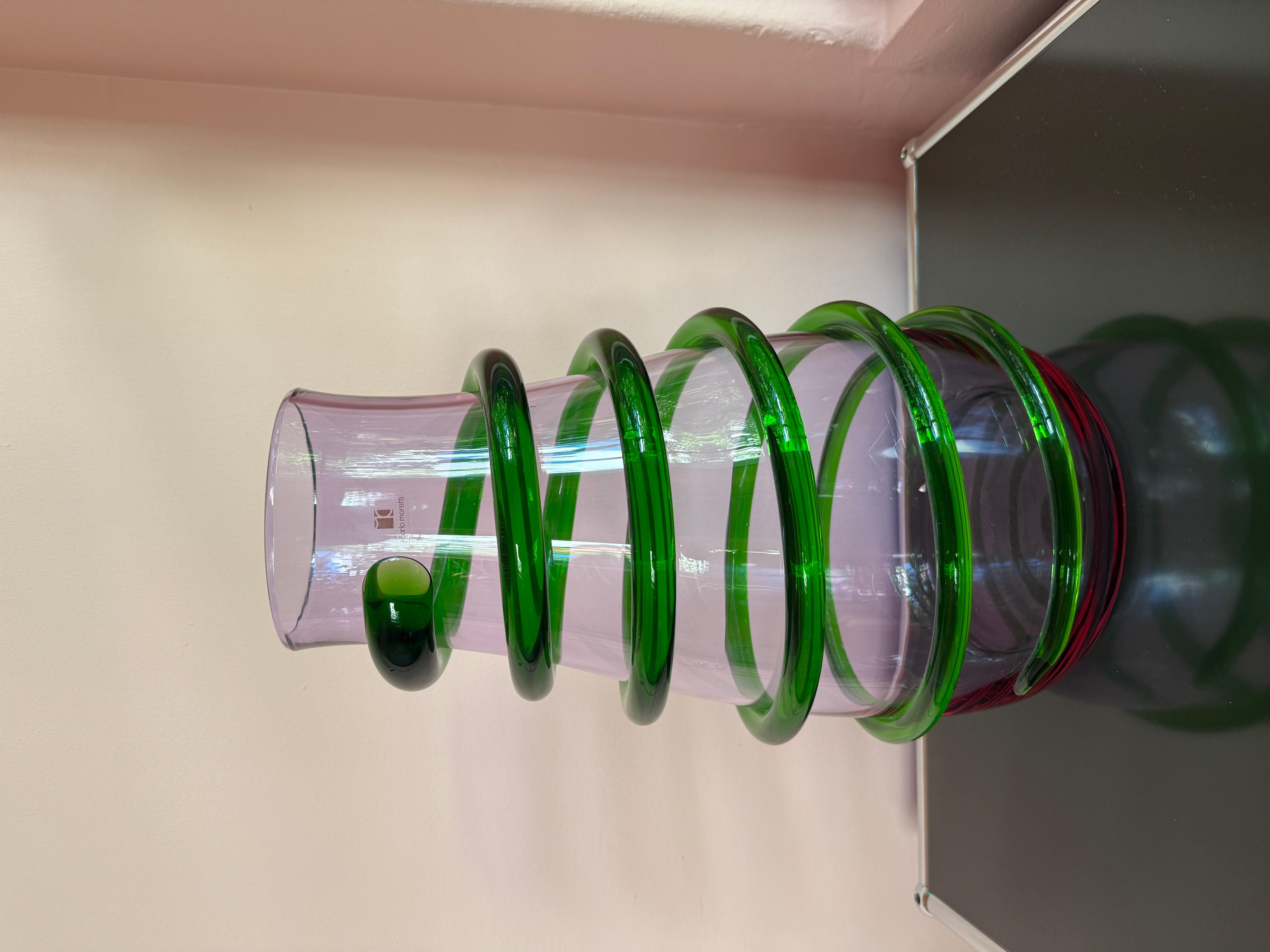 Vaso in vetro italiano Carlo Moretti in vendita 10