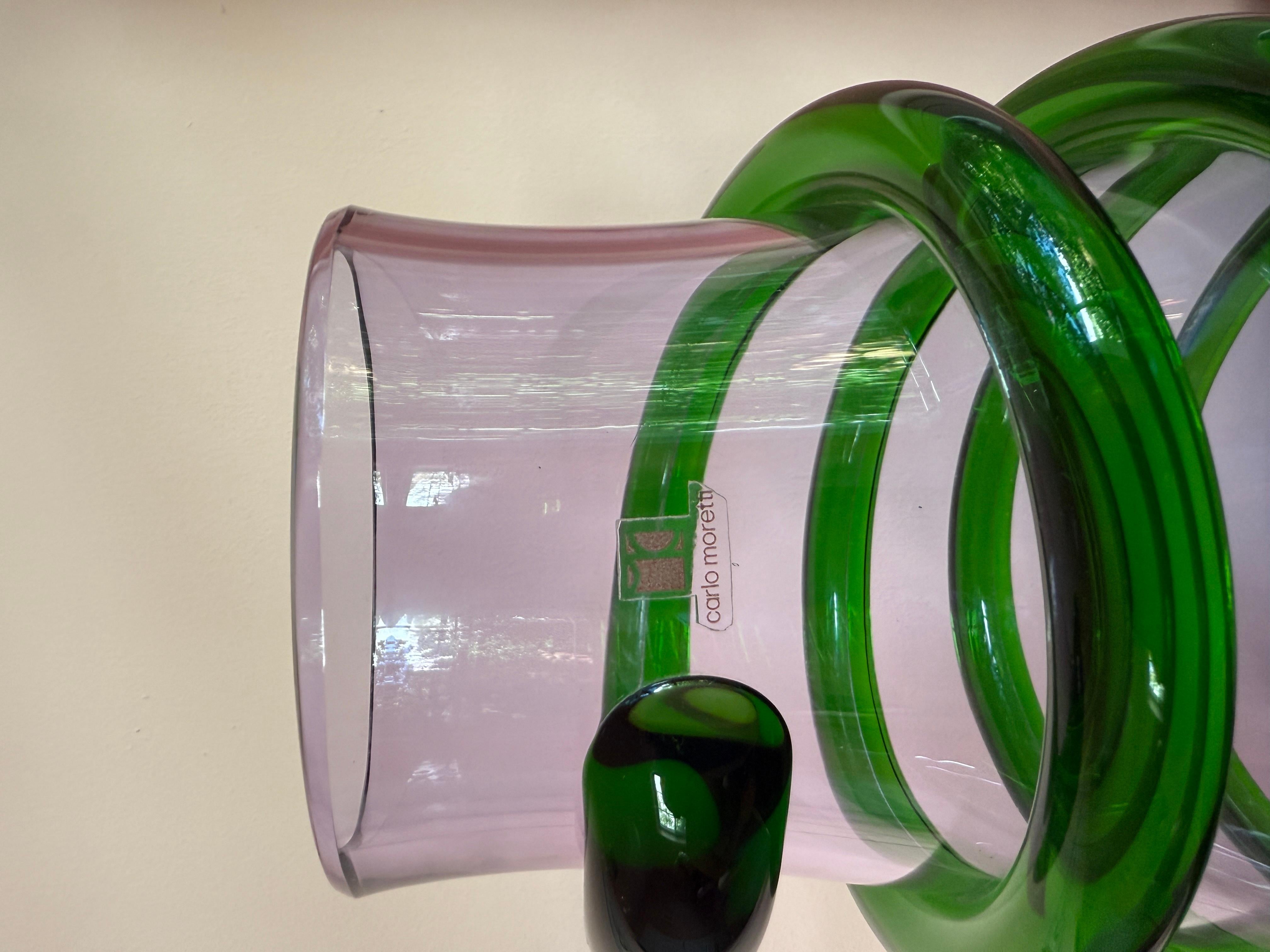 Vaso in vetro italiano Carlo Moretti in vendita 11
