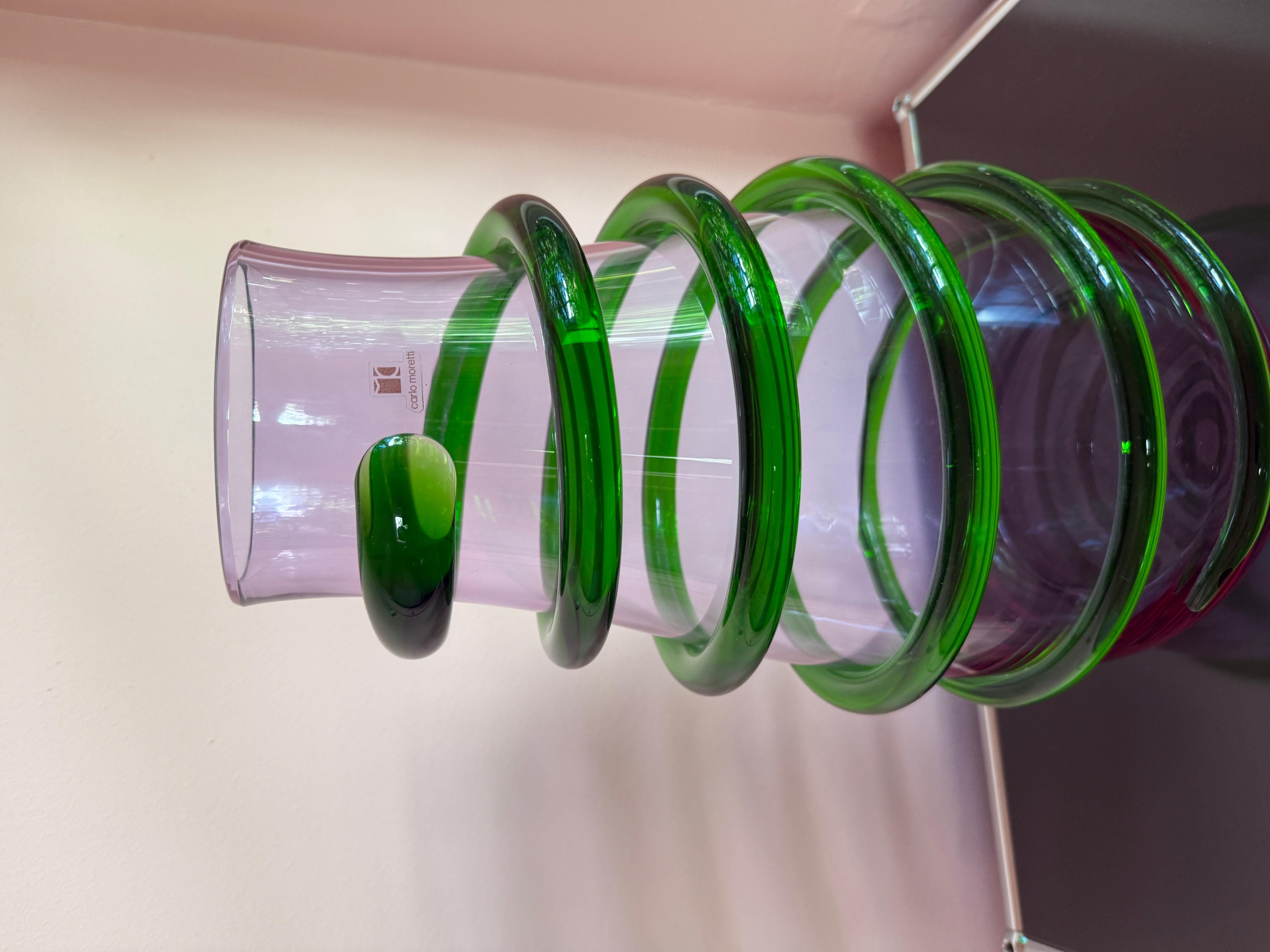 Vaso in vetro italiano Carlo Moretti in vendita 12