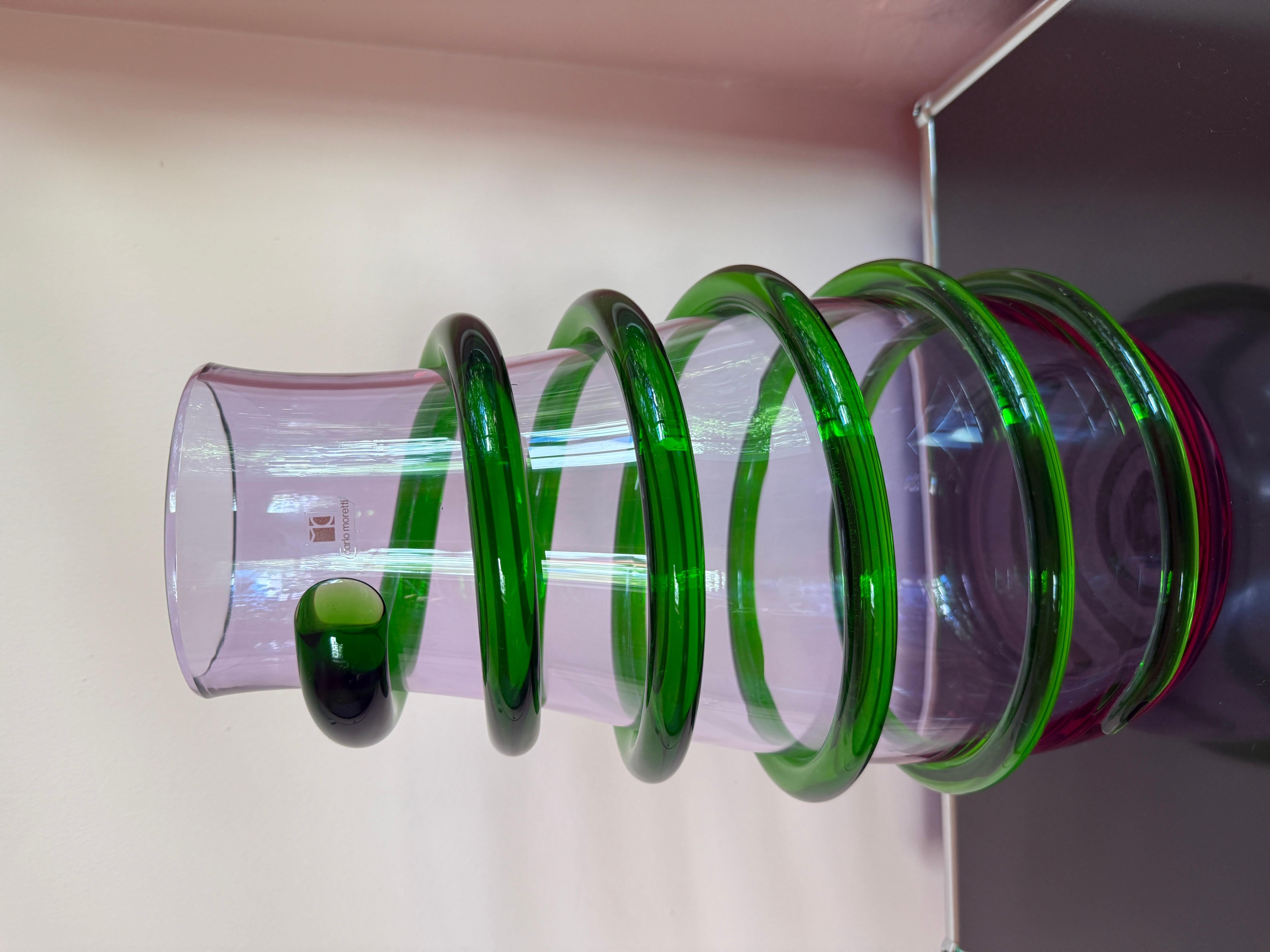 Vaso in vetro italiano Carlo Moretti in vendita 13