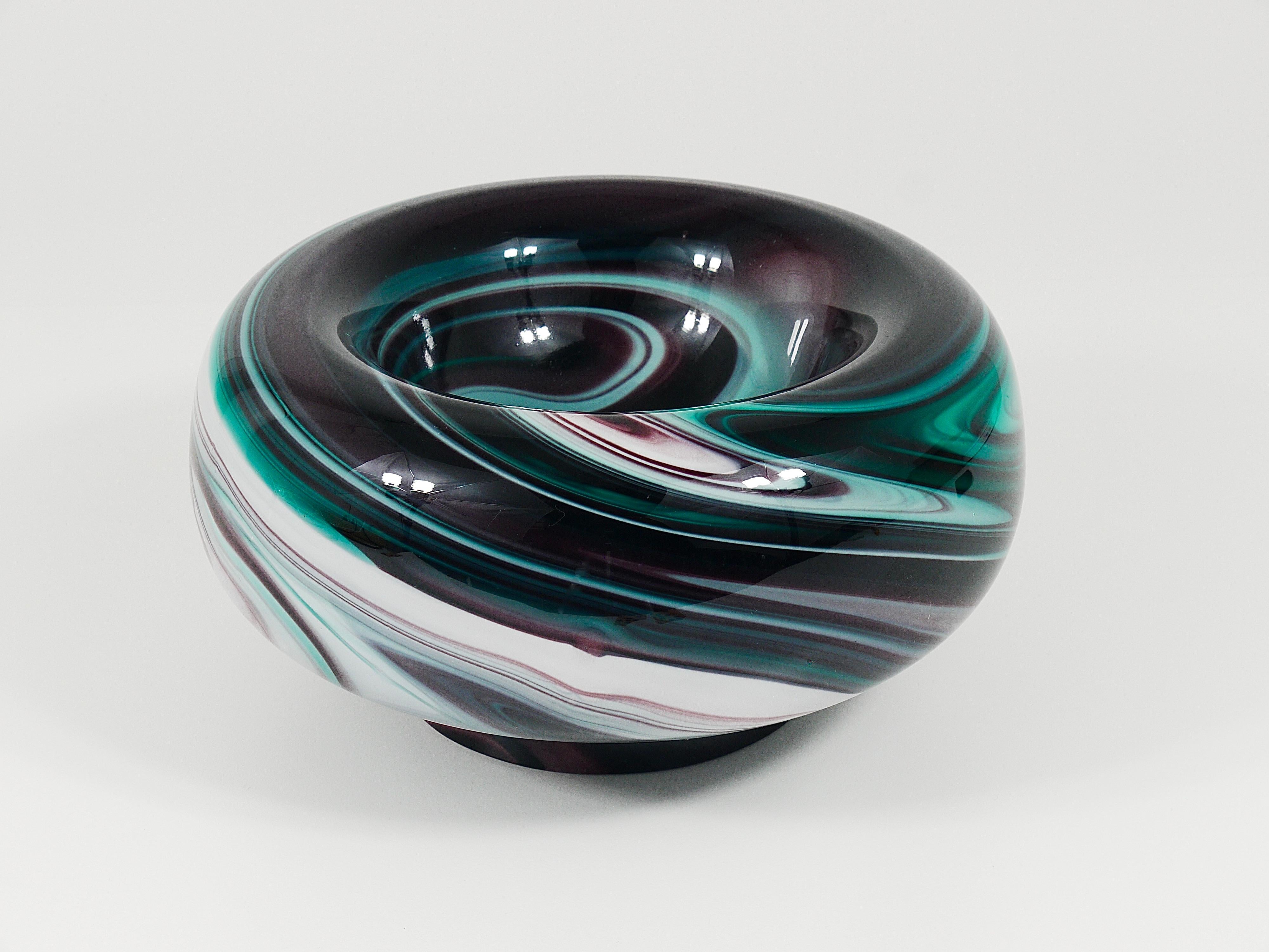 Carlo Moretti Gran cuenco de cristal de Murano Vide-Poche Bandeja de bolsillo, Italia, 1960 en venta 3