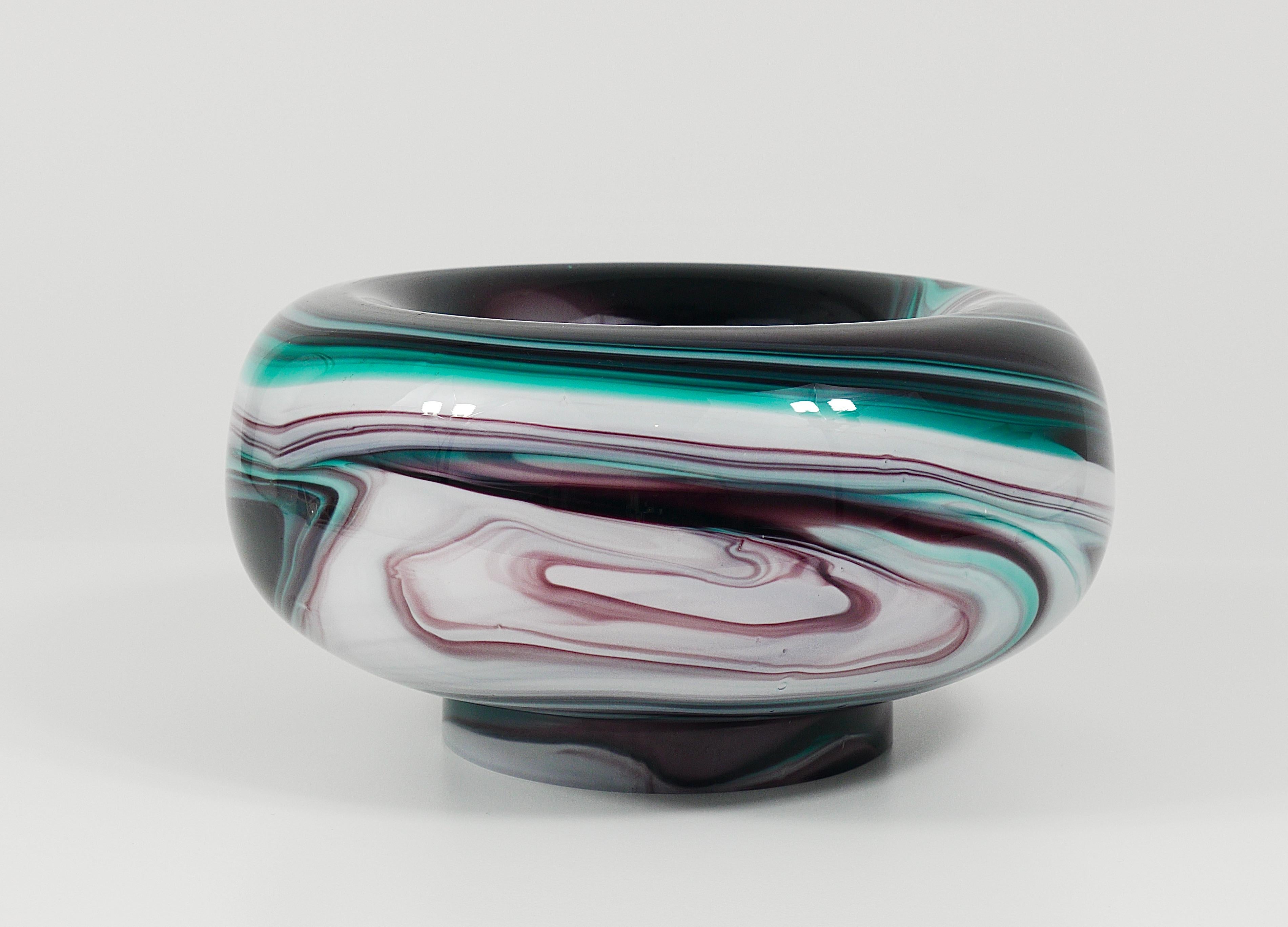 Carlo Moretti Gran cuenco de cristal de Murano Vide-Poche Bandeja de bolsillo, Italia, 1960 Moderno de mediados de siglo en venta