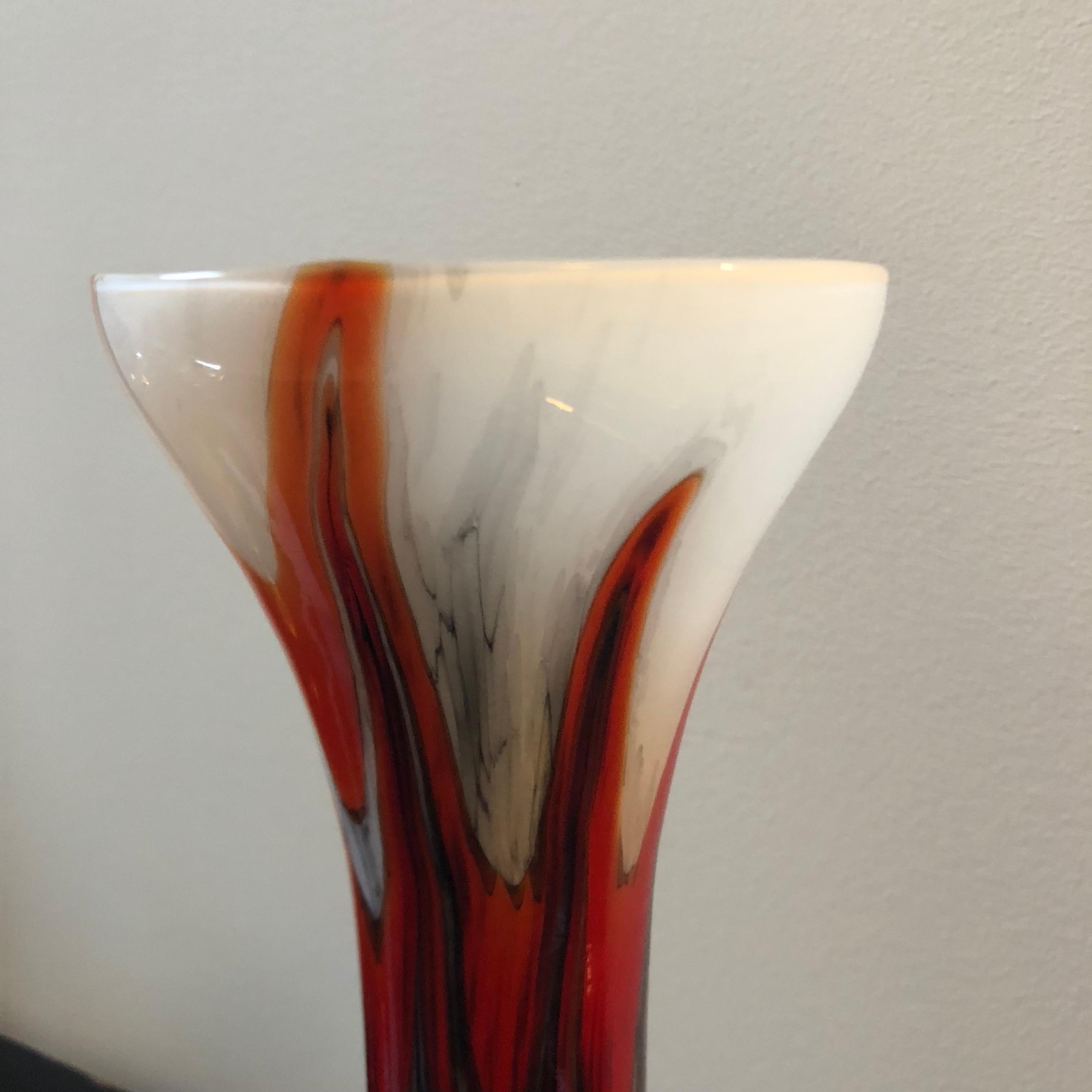 Carlo Moretti Mid-Century Modern Italian Murano Glass Vase circa 1970 3