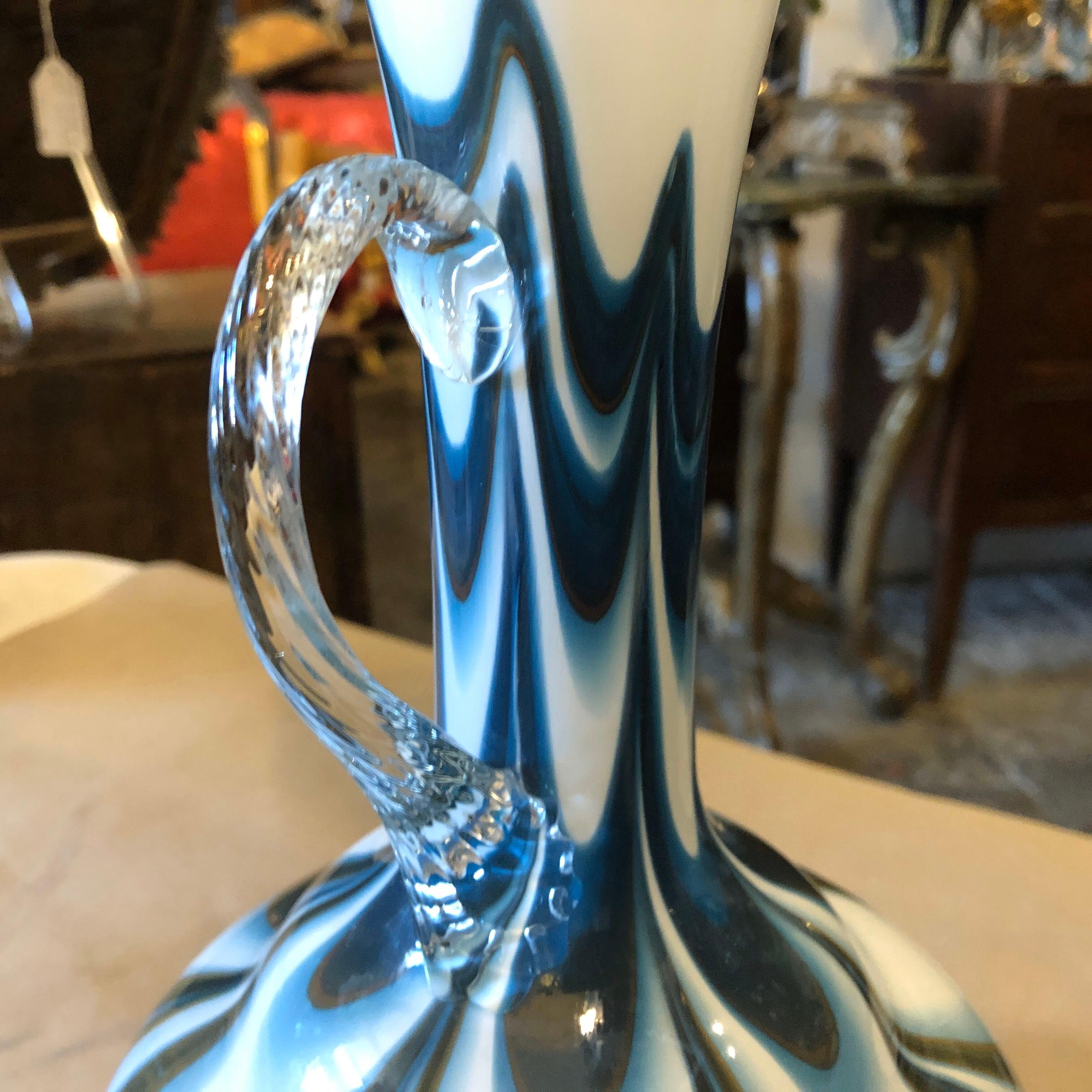 Italian Carlo Moretti Mid-Century Modern Murano Glass Jug, circa 1970