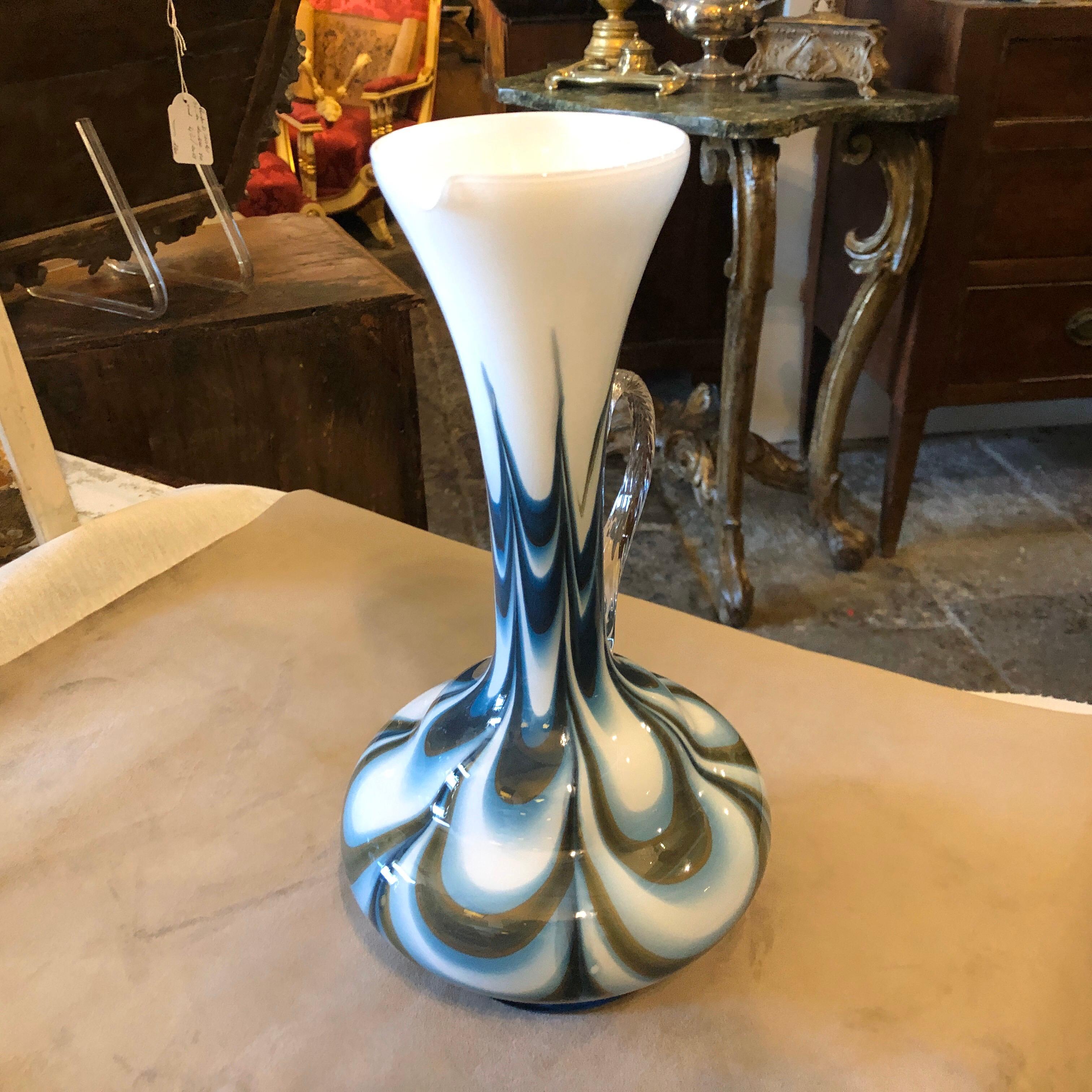 20th Century Carlo Moretti Mid-Century Modern Murano Glass Jug, circa 1970