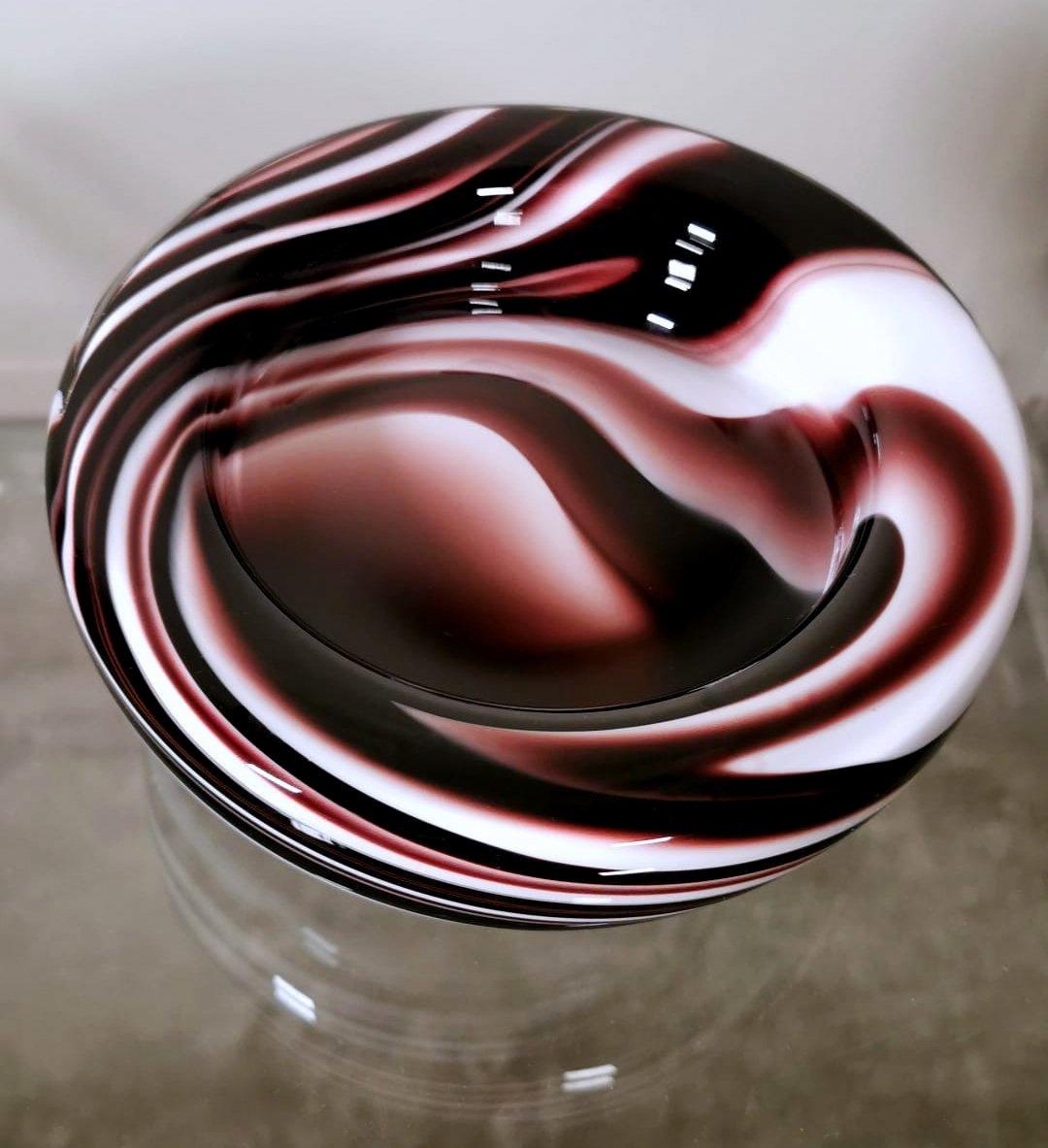Mid-Century Modern Carlo Moretti Murano Ashtray in Opaline Colored Glass