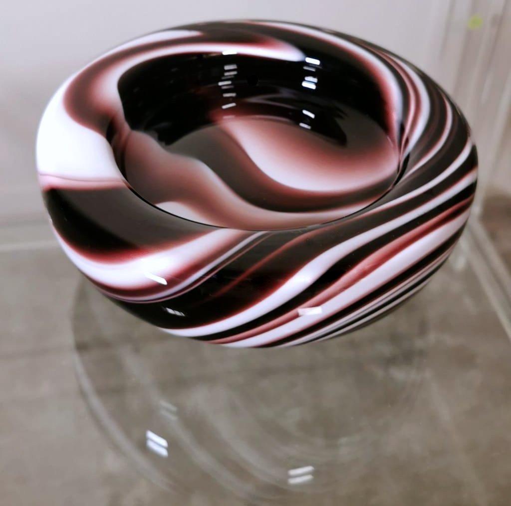 Hand-Crafted Carlo Moretti Murano Ashtray in Opaline Colored Glass