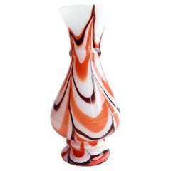 Carlo Moretti Murano Glass Marble Decor Vase, Italy, 1960s