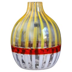 Carlo Moretti  Murano glass vase (17x13x13cm)  Mid-century modern retro decor!