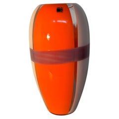 Carlo Moretti Ogiva Big Murano Orange und Pink – Kunstglasvase in limitierter Auflage