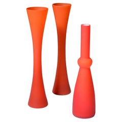 Vases / récipients SATINATO de Carlo Moretti, collection Leslie Pina