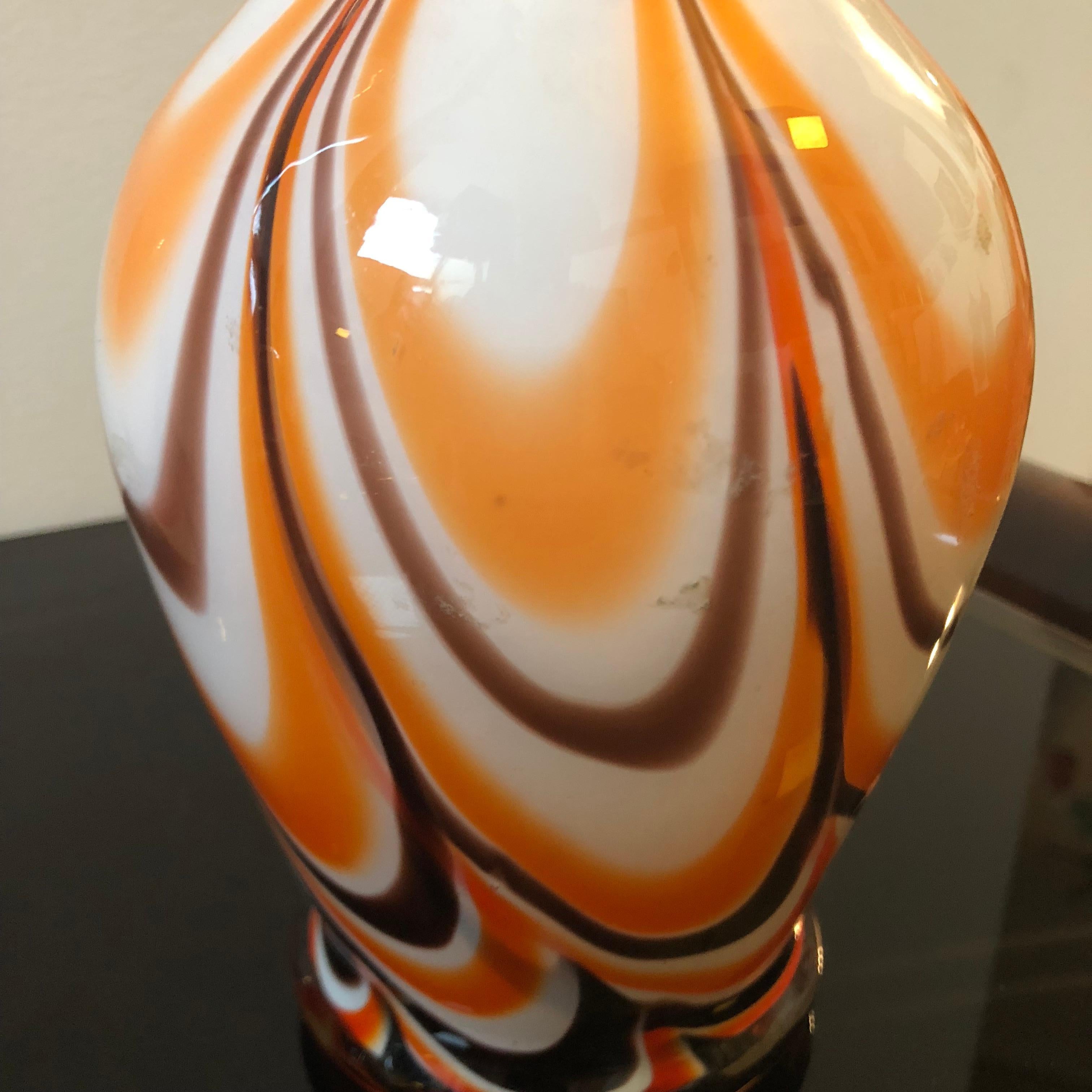 Carlo Moretti set of two Italian Murano Glass Vases for Opaline Florence 1970 2
