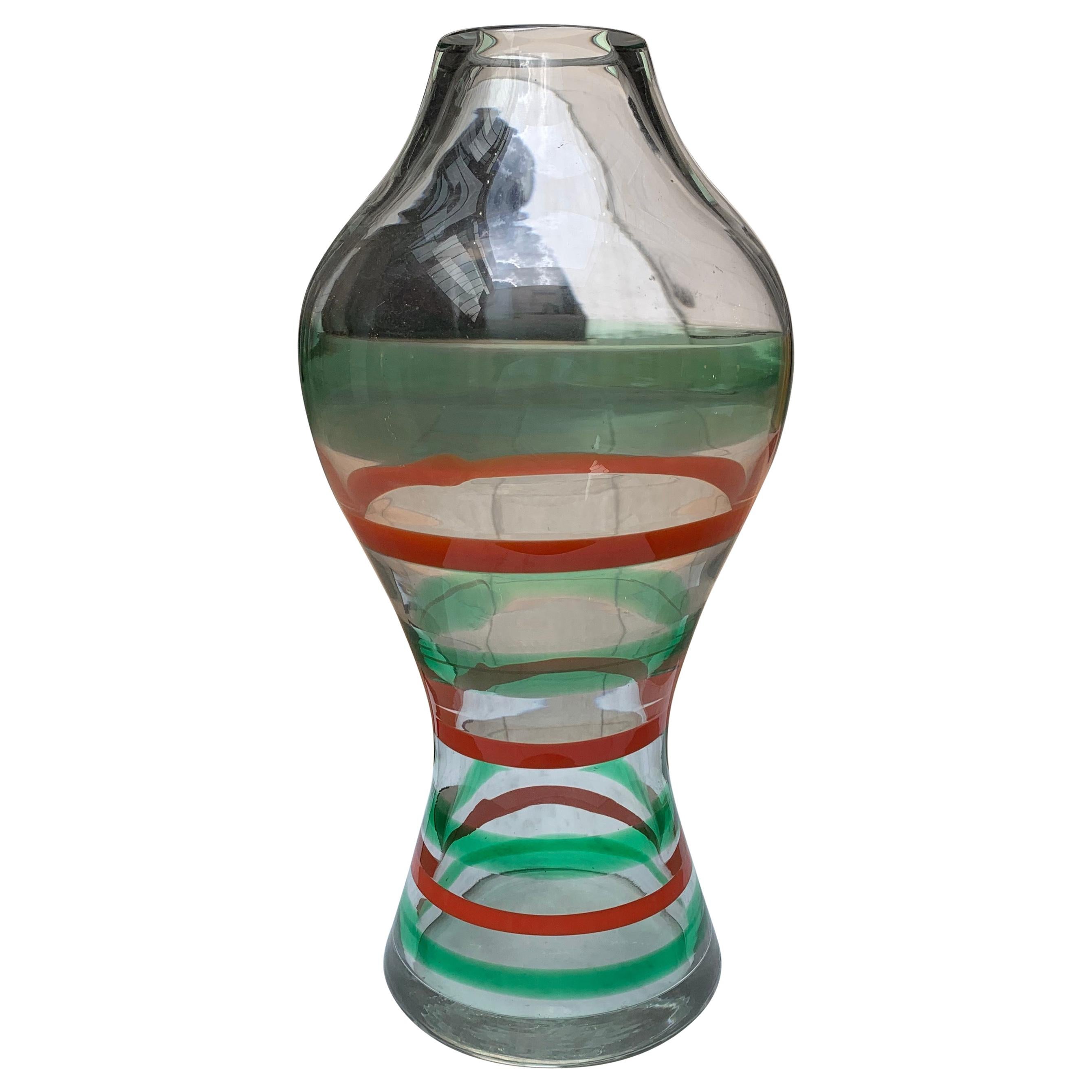 Carlo Moretti Vase in Murano Glass For Sale